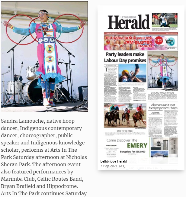 Hoop Dancer newspaper photo and clipping